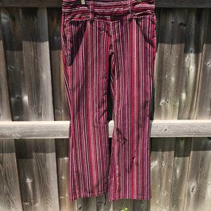 H&M 100% COTTON STRIPED RIBBED VELVET PANTS SZ 12